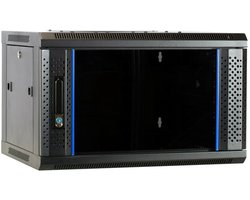 DSIT 6U wandkast met glazen deur 600x450x368mm (BxDxH) - serverbehuizing - serverrack - serverkast - 19 inch - Wandkast