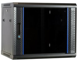 DSIT 9U wandkast met glazen deur 600x450x500mm (BxDxH) - serverbehuizing - serverrack - serverkast - 19 inch