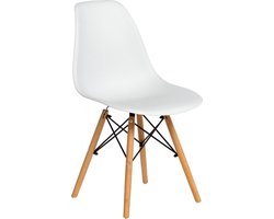 DSW replica kuipstoel Eetkamerstoel - wit met beuken