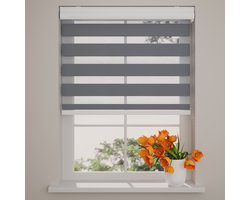 DTCH® Duo Rolgordijn - Splendid - Lichtdoorlatend - Grijs - 90 x 175 cm