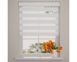 DTCH® Duo Rolgordijn - Splendid - Lichtdoorlatend - Wit - 180 x 240 cm