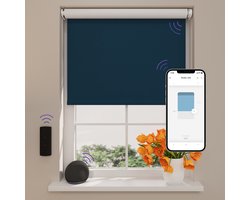 DTCH® Elektrisch Rolgordijn Verduisterend - Easy - Blue - 130 x 190 cm - Motionblinds CMD-02-P