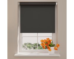 DTCH® Rolgordijn Verduisterend - Easy Base - Donker Grijs - 60 x 190 cm – Verkrijgbaar van 60 t/m 150 cm breed - Full Color