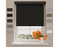 DTCH® Rolgordijn Verduisterend - Easy Match - Zwart - 210 x 190 cm - Rolgordijn zonder boren - Maten van 40 t/m 240 cm breed