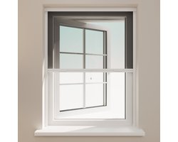 DTCH® Rolhor - Insectenwerend rolgordijn - Inkortbaar - Zwart gaas - Profielkleur Gebroken Wit - 60 x 150 cm