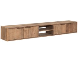 DTP Home Bliss zwevend tv meubel No.2 large - teakhout - 210x35x30 cm - Hangend