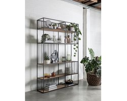 DTP Home Boekenrek Barra roomdivider teakhout – 140x35x210 cm
