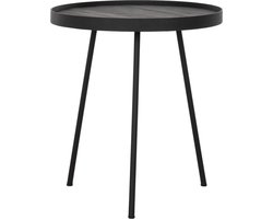 DTP Home Coffee table Saturnus small BLACK,45xØ40 cm, recycled teakwood