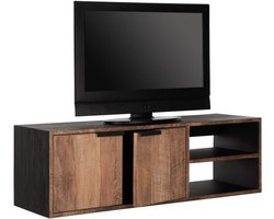 DTP Home Cosmo zwevend TV-meubel No.1 Teakhout – 125x40x40 cm