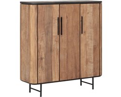 DTP Home Cupboard Soho low, 3 doors,130x120x40 cm, recycled teakwood and mortex