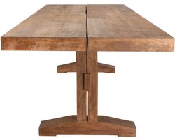 DTP Home Dining table Borgo rectangular,78x250x100 cm, 8 cm top with split, recycled teakwood