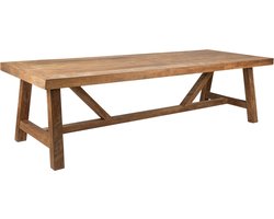 DTP Home Dining table Monastery rectangular,78x280x100 cm, 8 cm top with envelope, recycled teakwood
