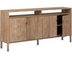DTP Home Dresser Apollo, 4 doors, 2 open racks,90x190x40 cm, recycled teakwood