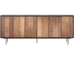 DTP Home Dressoir Metropole teakhout - 6 deurs - 90x220x40 cm - gerecycled teakhout