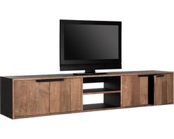 DTP Home Hanging TV stand Cosmo No.1 large, 4 doors, 2 open racks,40x205x40 cm, recycled teakwood