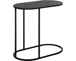 DTP Home Laptop table Terra BLACK,60x65x35 cm, oval, recycled teakwood