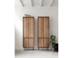 DTP Home Metropole bergkast - 4 deuren - Teakhout - 70x40x210 cm