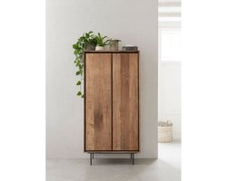 DTP Home Metropole Bergkast laag 2 deuren teakhout – 90x45x180 cm