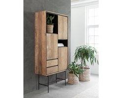 DTP Home Metropole boekenkast teakhout - 100x40x210 cm