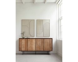 DTP Home Metropole dressoir 4 deurs teakhout – 180x40x90 cm