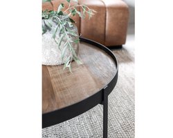 DTP Home Salontafel Pluto rond teakhout – 100x100x35 cm