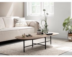 DTP Home Soho salontafel teakhout ovaal - 35x150x60 cm - Naturel