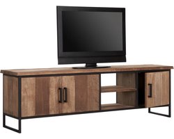 DTP Home TV stand Beam No.2 medium, 3 doors, 2 open racks,55x180x40 cm, recycled teakwood