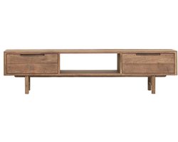 DTP Home TV stand Bliss No.1 small, 2 drawers, open rack,40x160x30 cm | TEAKWOOD top