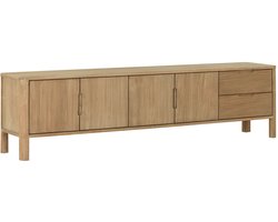 DTP Home TV stand Forte, 4 doors, 2 drawers,55x210x40 cm, teakwood natural