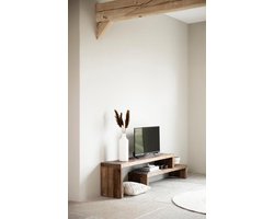 DTP Home TV stand Timber, 2 shelves, extendable,45x150x35 cm, mixed wood