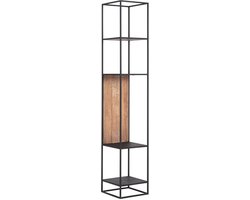 DTP Home TV wall element bookrack Cosmo small, open racks,220x40x40 cm, recycled teakwood