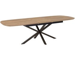 DTP home Utopia eettafel Deens ovaal teakhout uitschuifbaar - 76x210/260x105 cm