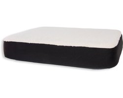 Dualuxe Zitkussen met Gel voor Ondersteuning van Houding - Comfortabel voor Rug en Bekken - Voorkomt Klachten - Schuimrubber - Zwart/Beige