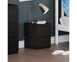 Dubbel Lade Nachtkastje Kist - Modern Zwart