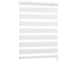 Dubbel rolgordijn - Duo gordijn - Privacy creëren - Transparant en verduisterend - 160 x 230 cm - Wit