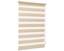 Dubbel Rolgordijn Klembevestiging Zonder Boren - 55 cm Breed, Duo-Rolgordijn, Jaloezie, Zonwering, 55 x 130 cm, Geel