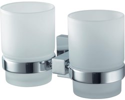 Dubbele Glashouder Mezzo Chroom