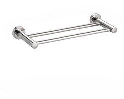 Dubbele handdoekhouder - Wandgemonteerde badjashaak - Badkameraccessoires - Toiletartikelenhouder - Handdoekhaak van roestvrij staal - Roestvrij staal