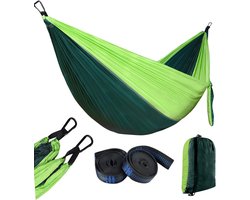 Dubbele Hangmatset met Riemen voor Reizen - Campinghangmat voor 1 of 2 Personen - Camping voor Mannen en Vrouwen