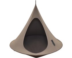 Dubbele hangstoel taupe - Perfect voor volwassenen en kinderen