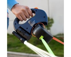 Dubbele Hondentuig - 2-in-1 Uitschuifbare Leiband - Voor Middelgrote/Kleine Honden - 3M - Met LED Verlichting & Opbergbox