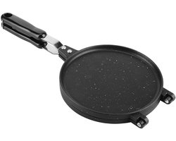 Dubbele Koekenpan - Antiaanbakpannen met Handvat - Multifunctionele Aluminium Legering Platbodem Casserole voor Pannenkoeken - Omeletten - Steak - Pizza