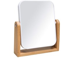 Dubbele Make-Up Spiegel - Scheerspiegel - 360° Roterend & Dubbelzijdig Met 1X/3X Vergroting - 1 Stuk - Badkamer/Kaptafel Gebruik - Zwart