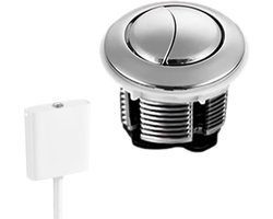 Dubbele Spoelknop - Toilet Knop - Badkamer Upgraden - Roestvrij Staal - Universeel - Zilver