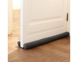 Dubbele Tochtstopper Deur - 70 cm - Bescherming Tegen Tocht, Kou en Geluid - Grijze Deurafdichting