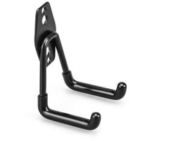 Dubbele wandhaak (zwart)