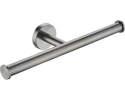 Dubbele wc-rolhouder gun metal rond zonder klep