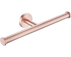 Dubbele wc-rolhouder rosé goud rond zonder klep
