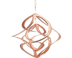 Dubbele Wind Sculptuur Koper Medium voor Tuin of Balkon