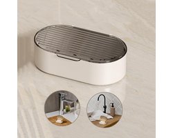 Dubbellaags Verwijderbare Zeepbak - Transparant Grijs - Zeepbak Met Afvoer En Deksel - Zeepdoos - Zeephouder - Zeepdoos Voor Keuken - Badkamer - Douche